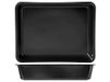 H&H Container met rand van melamine, 40 x 30 x 8 cm, zwart