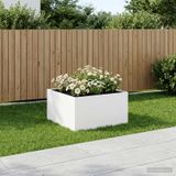 VidaXL Plantenbak wit 60 x 60 x 40 cm koudgewalst staal