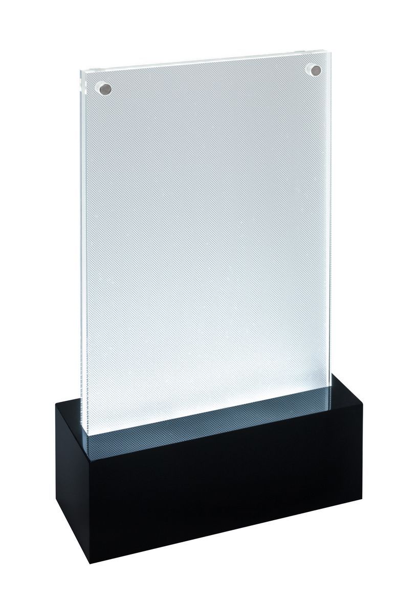 Sigel TA423 - Folderhouder met LED verlichting - A6 - Zwart/Transparant