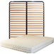 KING OF DREAMS Lot De 2 Matelas 70x190 + Sommiers Démontés + Pieds Offerts - Latex - 80 Kg/m3 - Hauteur 21 Cm - Soutien Ferme