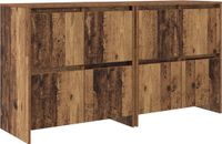 vidaXL Dressoir 2 stuks antiek hout 70 x 41 x 75 cm bewerkt hout