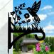 Kolibri plantenhouders van ijzer - zwart - decoratieve wandhouder voor de tuin
