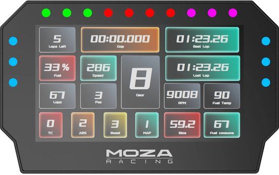Moza Racing CM2 Racing Dashboard - Professioneel Sim Racing Display - PC