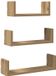 vidaXL Wandschappen - 3 st - bewerkt hout - artisanaal eiken