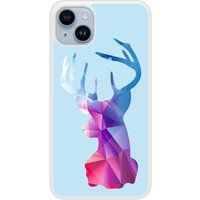 Apple Siliconen hoesje compatibel met iPhone 14 Plus Hert Hipster Blauw