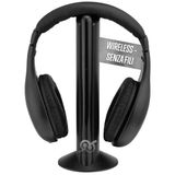 TEMPO DI SALDI MH2001 - Draadloze stereo-hoofdtelefoon voor PC Game Player DVD TV MP3, zwart