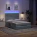 Maison Exclusive - Cadre de lit ottoman avec matelas, gris foncé, 140x200 cm, velours