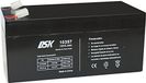 DSK - AGM oplaadbare verzegelde loodaccu. 12V en 3,3 Ah.