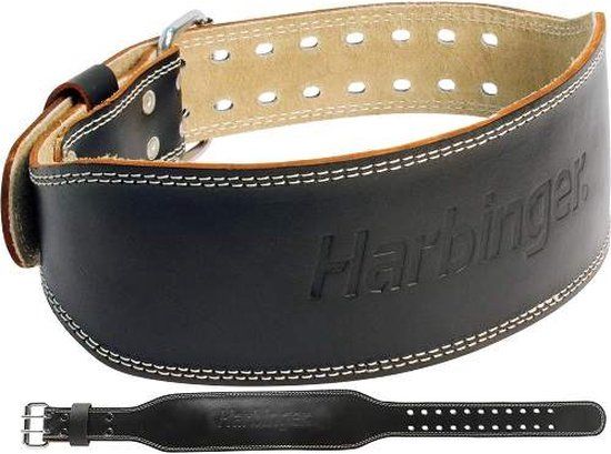 Harbinger Pro Powerlift Riem - Gewichthefriem Van Leer - Maat M - Zwart
