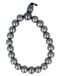 Powerbead armband gris - 8 mm perles
