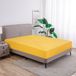 Goodivery Drap housse en coton 200x200 cm Jaune