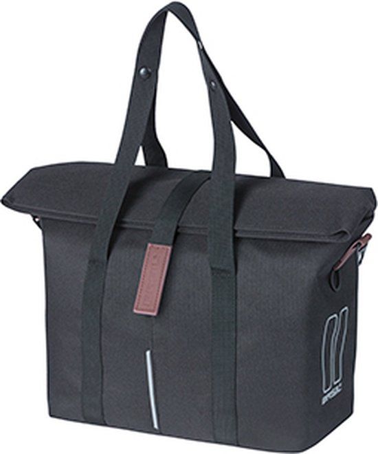 Basil City Fietshandtas - 8L - Zwart - Voor/Achter - Polyester