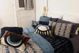 Vivaraise Couvre-lit Alice Bleu marine Polyester 240 x 260 cm