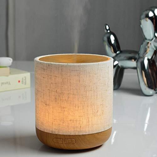 Zen'Arôme Alesia Ultrasone diffuser – koude etherische olie – origineel design, beschermhoes van linnen en houtkleur – diffusie + verlichting personaliseerbaar