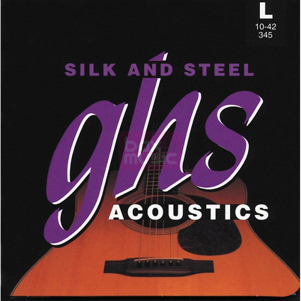 GHS 345 Silk And Steel light snarenset voor western gitaar