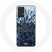 Maniacase Hoesje voor Samsung Galaxy A13 4G / A13 4G Lite Game of Thrones seizoen 8 Aflevering 1 De IJzeren Troon Personages logo Grijs
