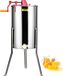 Vevor Handmatige Honing Extractor Roestvrij Staal 3 Frames 48x16/23cm Honingraat Grootte Transparant Deksel Bijenteelt Imker Accessoires