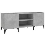 vidaXL Meuble de rangement 121x38x48 cm bois traité gris béton