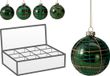 Nampook Koopman Kerstbal glas 8 cm 4ass groen Nampook