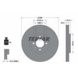 Textar Lot De 2 Disques De Frein 92302303 Vw 1s0615301k