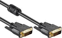 Allteq DVI-D kabel - Dual link - Verguld - 15 meter - Zwart