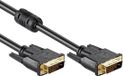 Allteq DVI-D kabel - Dual link - Verguld - 15 meter - Zwart