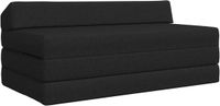 vidaXL Vouwbare Sofa Bed Zwart Stof 120 x 60 x 49 cm