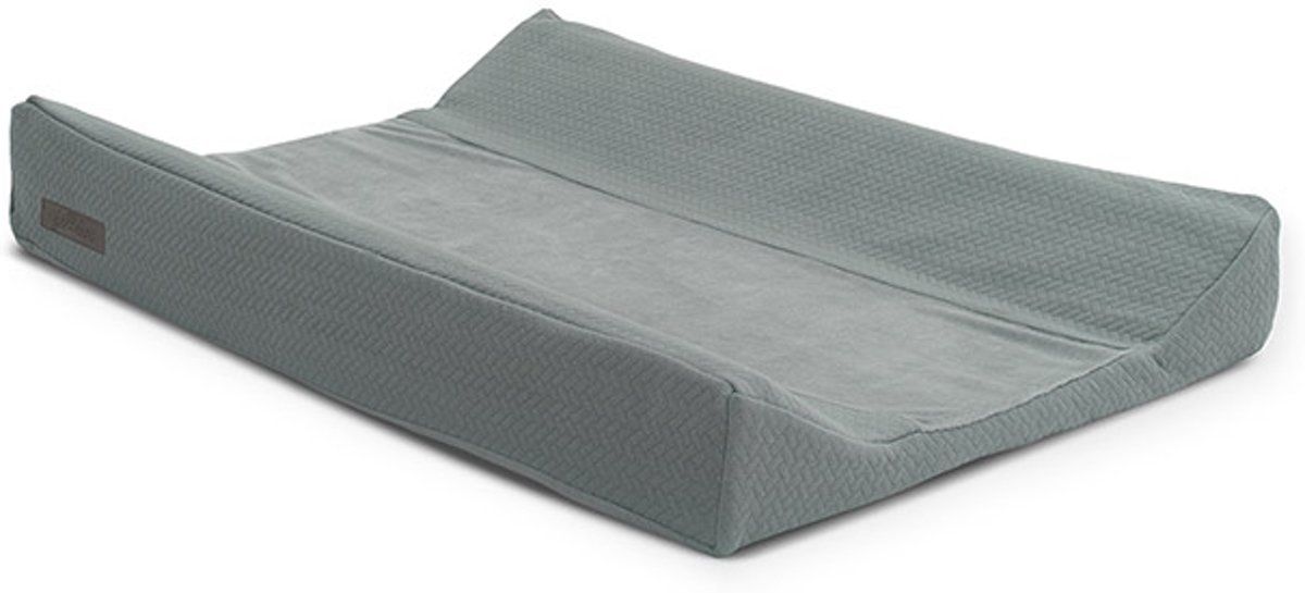 Jollein Hoes voor aankleedkussen Brick velvet storm 50x70cm - Grijs