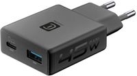 Cellularline Wall Charger 45W Laptop, Universeel Zwart AC Snel opladen Binnen