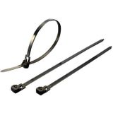 TRU COMPONENTS TC-HVCR300BK203 Kabelbinder 300 mm 7.60 mm Zwart Hersluitbaar 100 stuk(s)