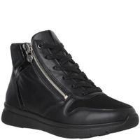 Ganter - 209281 KIRA-K - Zwarte leren/textiel dames sneakers - Maat 38.5