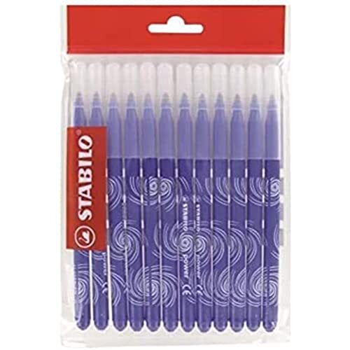 Stabilo Power - Schoolpack Navulling van 12 Vilt-Tip Pens, Medium Tip blauw