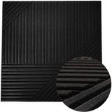 IVOL Akoestisch wandpaneel - 5 stuks - 60x60cm - Vilt - Geometrisch motief Zwart