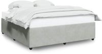 vidaXL Bedframe 180x200 cm Fluweel Lichtgrijs
