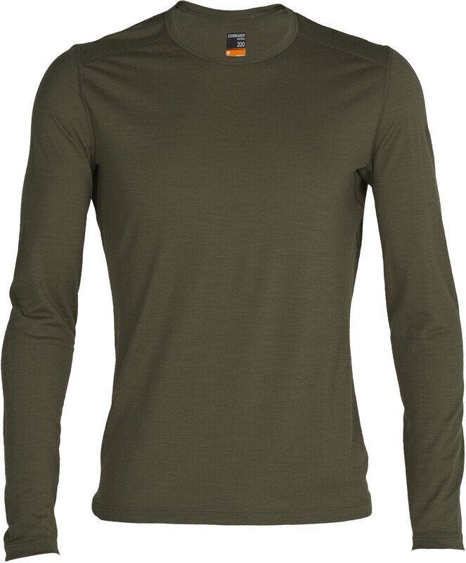 Icebreaker Icebreaker 200 Oasis Longsleeve Crew Top Heren, olijf XL 2022 Ski- & Thermische ondergoed tops