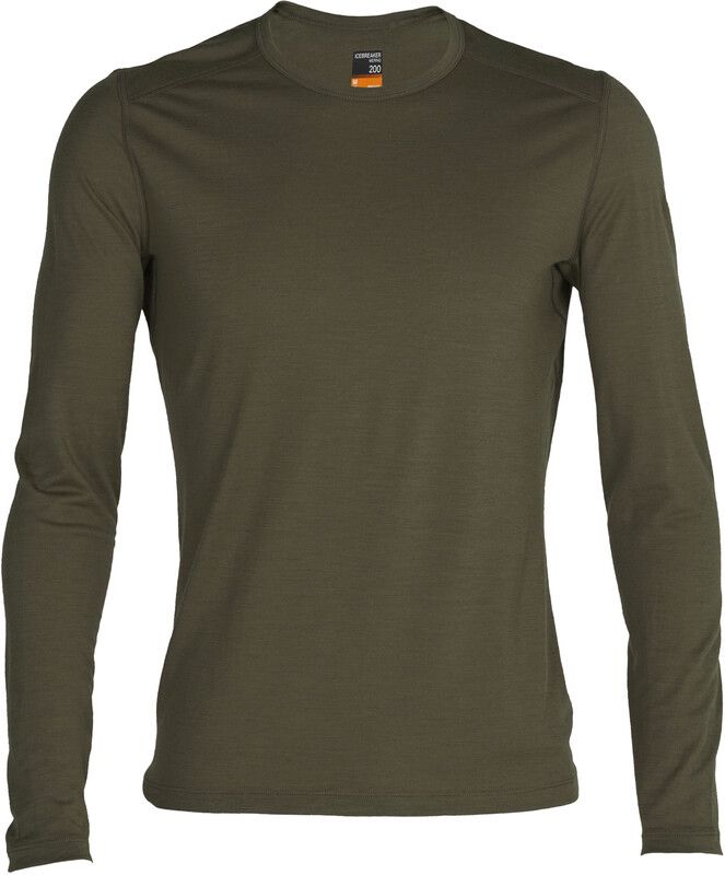 Icebreaker 200 Oasis Longsleeve Crew Top Men, olive L 2022 Ski & Thermal Underwear Tops
