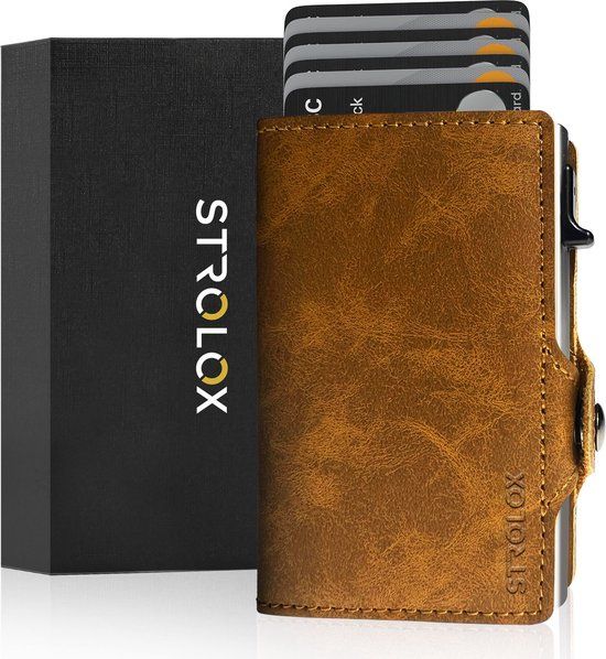 Strolox® Luxe Pasjeshouder Portemonnee Bruin