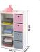 JUDY WILD "HAPPY" Kast met 3 vakken en 4 lades – Roze en grijs – 62x29xH96 cm
