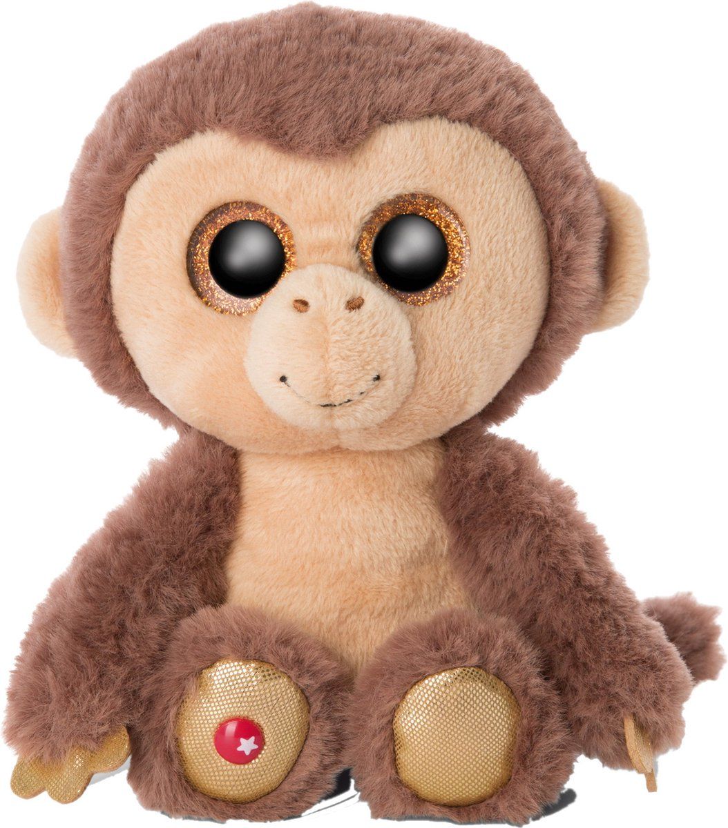 NICI Knuffelaap Monkey Hobson 15 Cm - Beige/Bruin