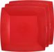 Santex Feest gebaksbordjes - rood - 10x - karton - 18 cm - vierkant