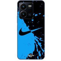 Nike Hoesje voor Vivo Y35 4G, zwart en blauw