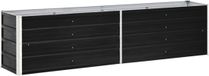 vidaXL - Plantenbak - verhoogd - 240x40x45 cm - gegalvaniseerd staal - antraciet