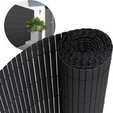 ecd germany Privacyscherm mat 140x700 cm PVC antraciet