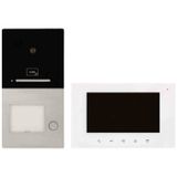 HHG Villa AP Set 1 RL Complete set voor Video-deurintercom 2-draads Aluminium (geborsteld), Wit