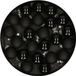 Othmar Decorations mini kerstballen - 24x st - zwart - glas - 2,5 cm