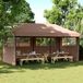 Prolenta Maison Exclusive Partytent, 292 x 580 x 315 cm, bruin, Oxford-stof