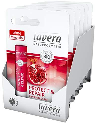 Lavera Protect & Repair Lippenbalsem · veganistisch · biologische plantaardige werkzame stoffen ? natuurlijke cosmetica ? natuurlijke & innovatie ? lippenverzorging 6 stuks (6 x 1 stuks)