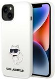 Karl Lagerfeld - Siliconen Hoesje - iPhone 14 Plus - Choupette - Wit
