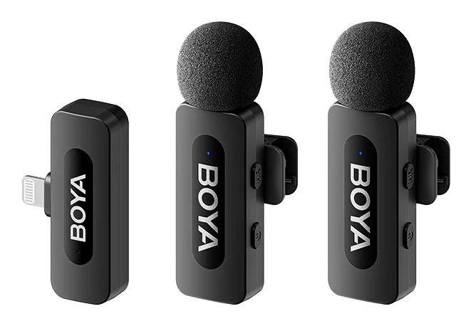BOYA BY-V2 (V2.0) Draadloze Microfoon - Zwart - USB Type-C