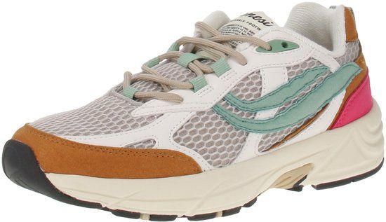Hüsken Distribution GmbH & Co. KG Genesis 1005846 G-Eco`99 2-Tone Mesh - Damessneaker - Cognac-Wit-Grijs